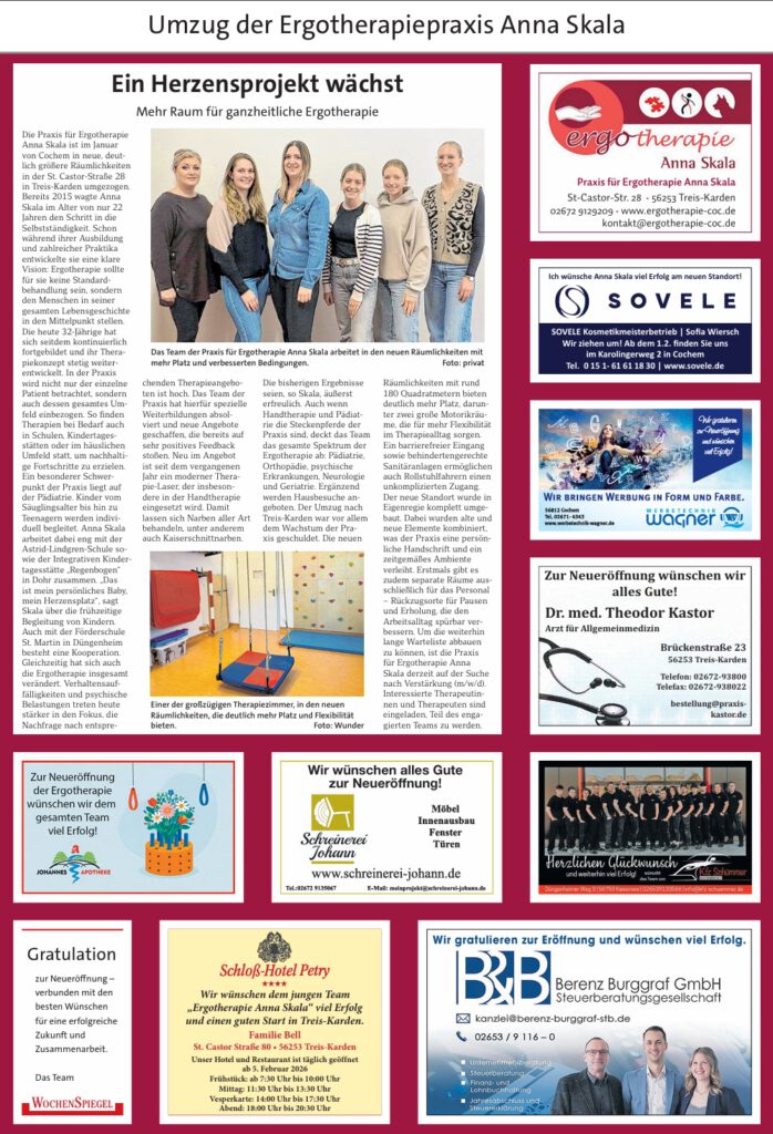 Ergotherapie Cochem Umzug Treis-Karden